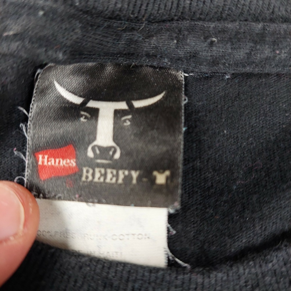 Hanes Beefy-T 5th Planet Games T-Shirt Mens Large Black Immortal Graphic Tee - Picture 4 of 6